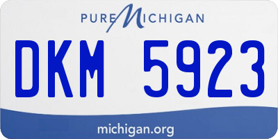 MI license plate DKM5923