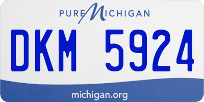 MI license plate DKM5924