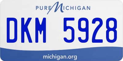 MI license plate DKM5928