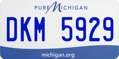 MI license plate DKM5929