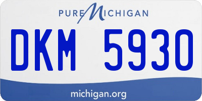 MI license plate DKM5930