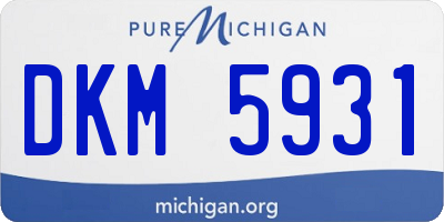 MI license plate DKM5931