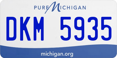 MI license plate DKM5935