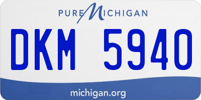 MI license plate DKM5940