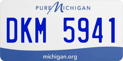 MI license plate DKM5941