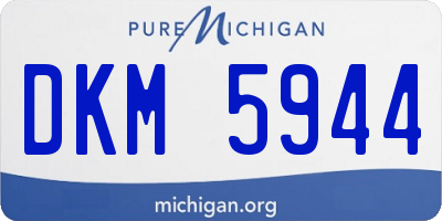 MI license plate DKM5944