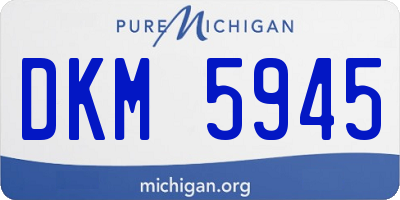 MI license plate DKM5945