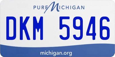 MI license plate DKM5946