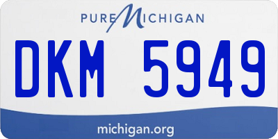 MI license plate DKM5949