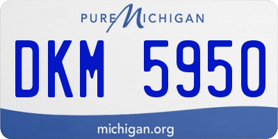 MI license plate DKM5950