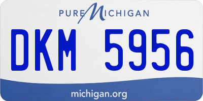MI license plate DKM5956