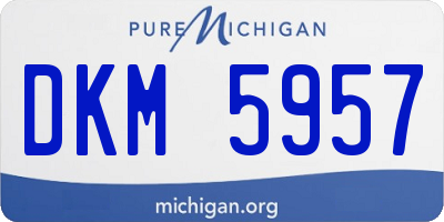 MI license plate DKM5957