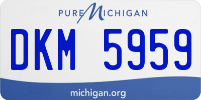 MI license plate DKM5959