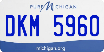 MI license plate DKM5960