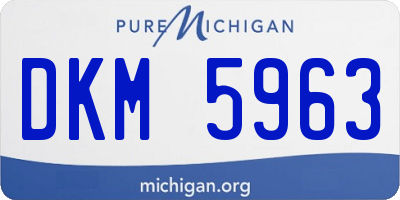 MI license plate DKM5963