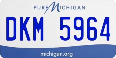 MI license plate DKM5964