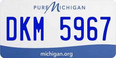 MI license plate DKM5967