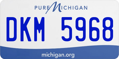 MI license plate DKM5968