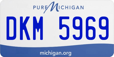 MI license plate DKM5969