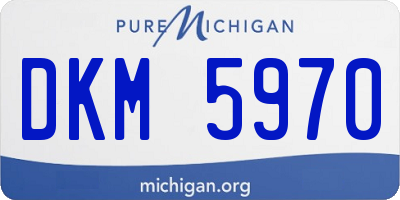 MI license plate DKM5970