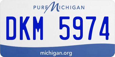MI license plate DKM5974
