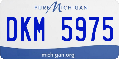 MI license plate DKM5975