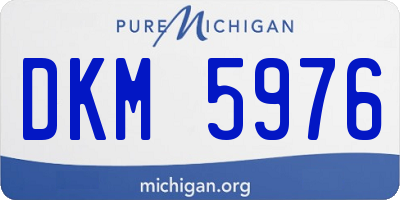 MI license plate DKM5976