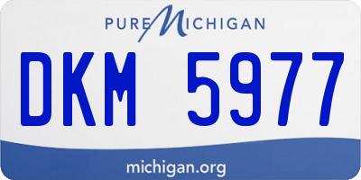 MI license plate DKM5977