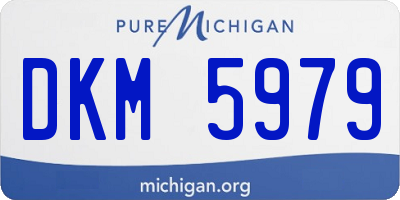 MI license plate DKM5979