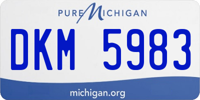 MI license plate DKM5983