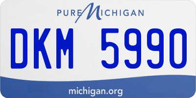MI license plate DKM5990