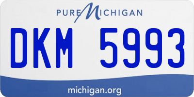 MI license plate DKM5993