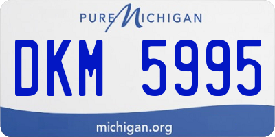 MI license plate DKM5995