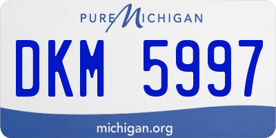 MI license plate DKM5997