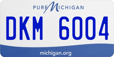 MI license plate DKM6004
