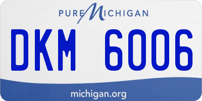 MI license plate DKM6006