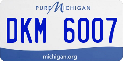 MI license plate DKM6007
