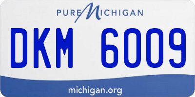 MI license plate DKM6009
