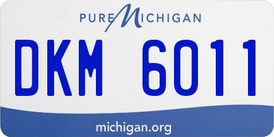 MI license plate DKM6011
