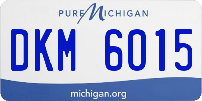 MI license plate DKM6015