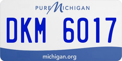MI license plate DKM6017