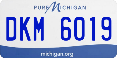 MI license plate DKM6019