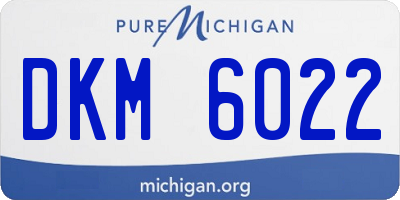 MI license plate DKM6022
