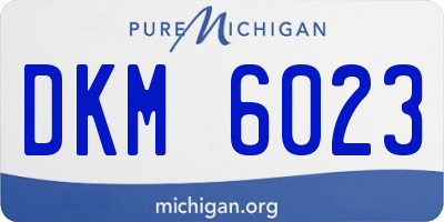 MI license plate DKM6023