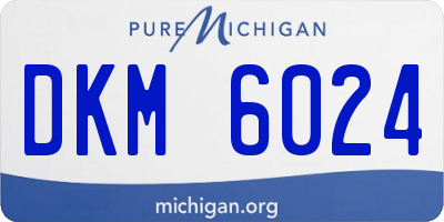 MI license plate DKM6024