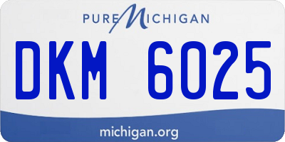 MI license plate DKM6025