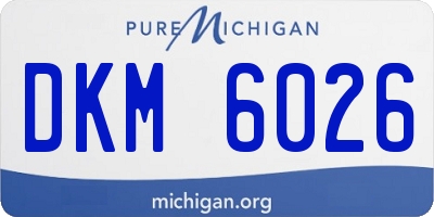 MI license plate DKM6026