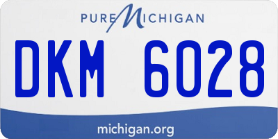 MI license plate DKM6028