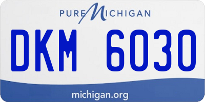 MI license plate DKM6030