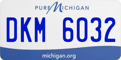 MI license plate DKM6032